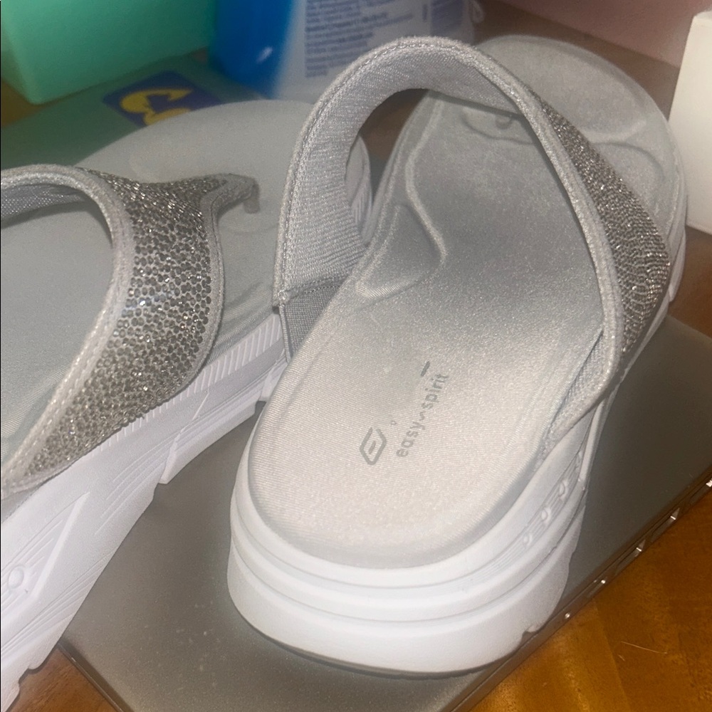 Easy Spirit Silver Women's Sandals - Picture 6 of 7